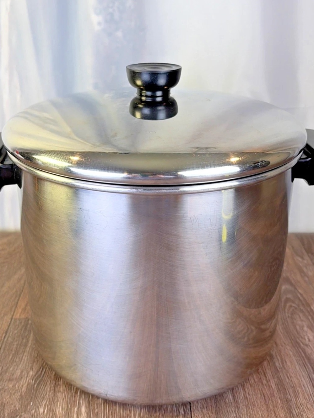 Revere Ware Stainless Steel 8 Qt. 7.5L STOCK POT w/ Lid Bottom Korea 2068